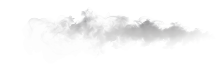 White gray slim smoke vapor fumes swirls shape, Misty effect, isolated on transparent background 