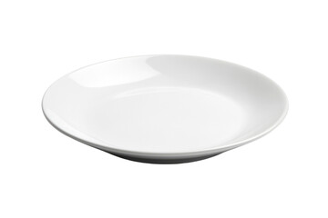Minimalist Dining: A pristine, elegant white plate, perfectly capturing simplicity and style, poised as a blank canvas for culinary masterpieces.
