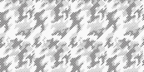 Abstract halftone seamless camouflage pattern. Repeating digital dotted hexagonal camo military texture background. Abstract modern fabric textile ornament. Vector illustration.
