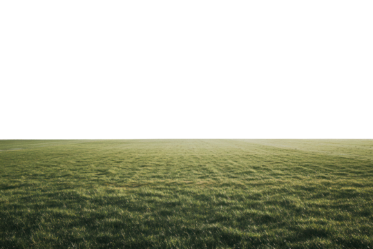 Vast Green Field: A tranquil expanse of vibrant green grass stretches to the horizon under a clear, bright sky. This image evokes feelings of serenity and openness.