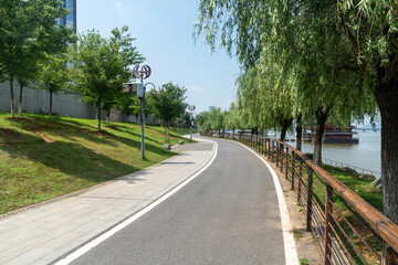 walkway in the modern city