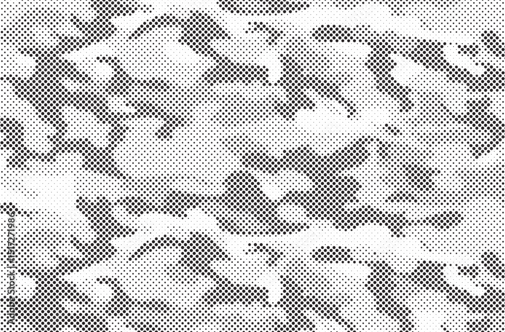 Aufkleber Abstract halftone background. Military camouflage effect dot seamless pattern texture. Dotted background as design element.