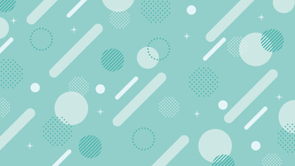 幾何学　背景　メンフィス　ミントカラー　ベクター © suorun