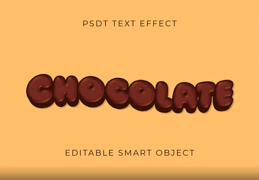 Brown And Red Smooth Chocolate Font Glossy Rounded Text Effect

