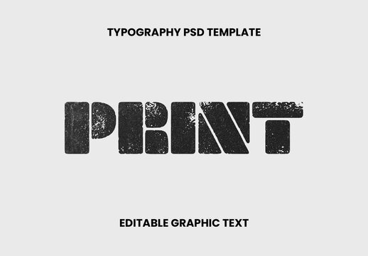 Black And White Modular Grunge Font Distorted Rough Text Effect

