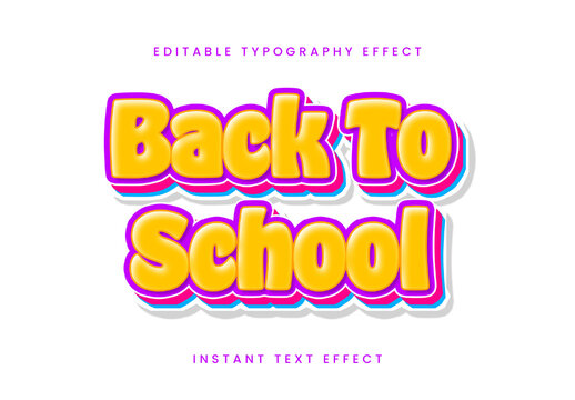 Yellow And Red Kids Font Play Cartoon Fun Comic Text Effect


