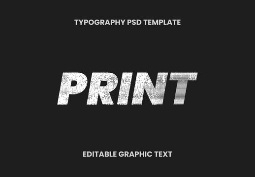 White And Black Scanline Grunge Font Distorted Scan Text Effect
