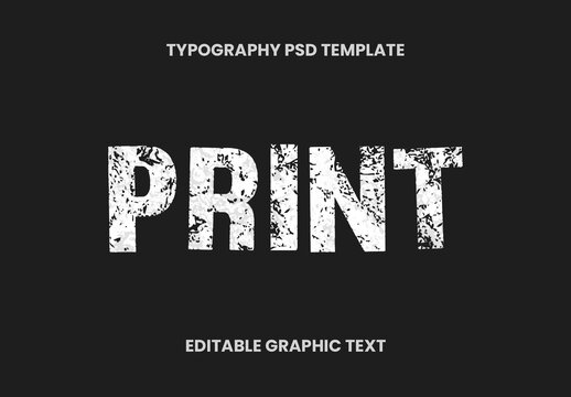 White And Black Distressed Font Grunge Font Rough Cracked Text Effect

