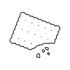 crunchy cracker outline illustration