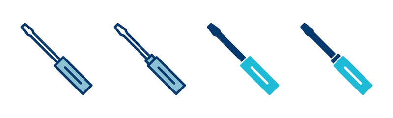 Screwdriver icon vector isolated on white background. Screwdriver vector icon