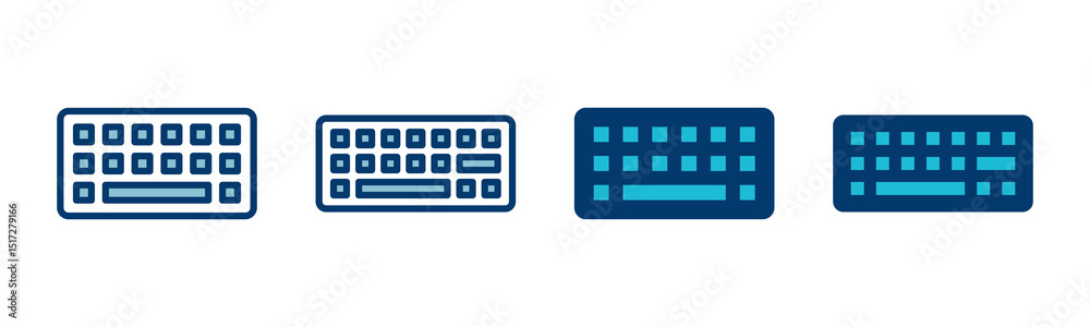 Fototapete keyboard icon vector isolated on white background. keyboard vector symbol