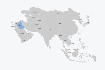 Obraz premium Iraq vector map, Asia map Silhouette isolated on white background. for website layouts, background,education,travel worldwide, map silhouette and earth geography