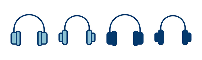 Headphone icon vector isolated on white background. Headphone vector icon. Call us