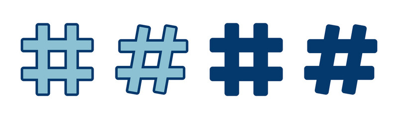 Hashtag icon vector isolated on white background. hashtag vector icon