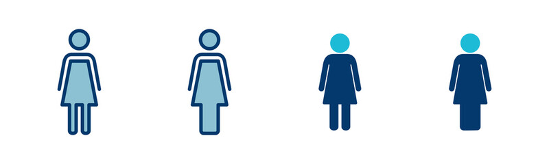 Female icon vector isolated on white background. woman icon vector