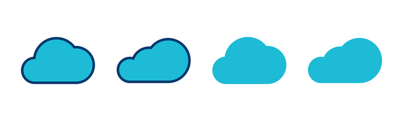 Cloud icon vector isolated on white background. cloud computing icon