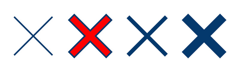 Obraz premium Close icon vector isolated on white background. Delete icon. remove, cancel, exit symbol