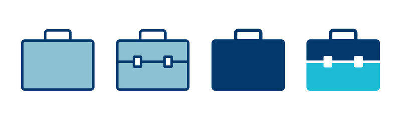 Briefcase icon vector isolated on white background. Briefcase vector icon