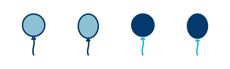 Balloon icon vector isolated on white background. party balloon icon decoration birthday vector. Balloon vector icon
