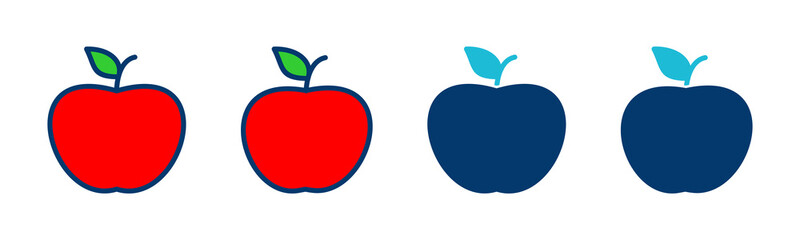 Apple icon vector isolated on white background. Apple vector icon.