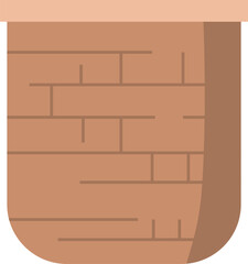 Oblong wicker basket vector illustration