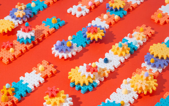 Colourful construction blocks