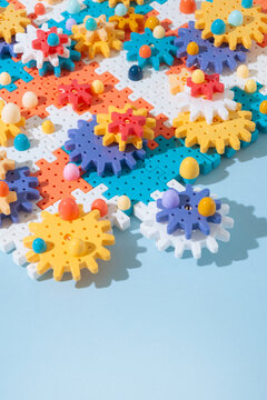 Kids colourful construction toys 