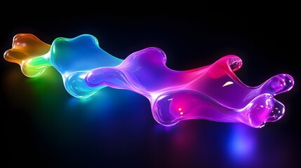 Abstract colorful liquid form design in motion.