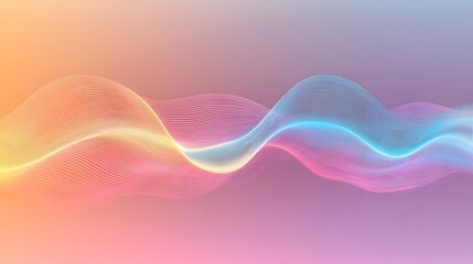 Abstract illustration of flowing, vibrant, color waves.