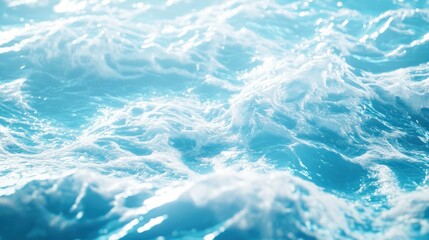 Fototapeta premium Ocean Waves: A Serene Blue Vista