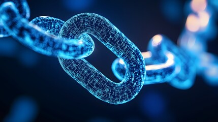Digital chain link with intricate details.