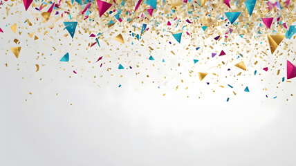 Fototapeta premium Colorful Confetti Explosion on Transparent Background