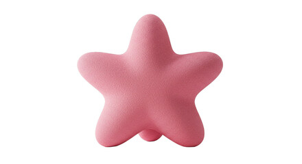 Pink star shape against black background.