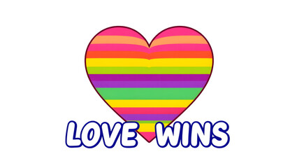  Love Wins Rainbow Heart