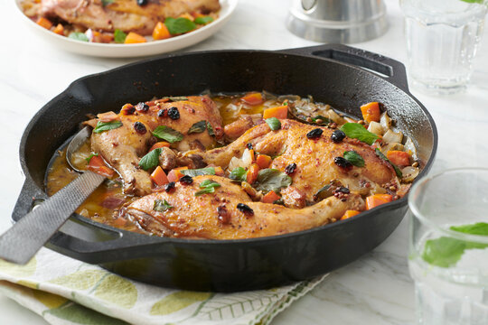 Chicken Escabeche (Stew) in Pan 
