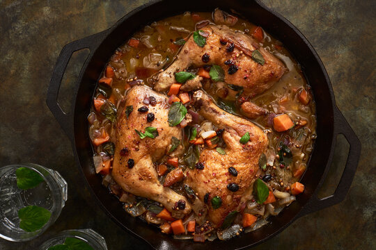 Chicken Escabeche From Overhead View 