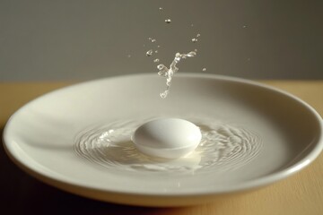Timelapse of a pill dissolving in a dish, showcasing a fascinating reaction with water, Timelapse, pill dissolves in dish