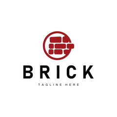 cool brick logo design brick arrangement for simple house building structure illustration of template symbol