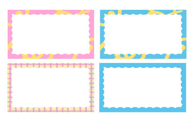 Cute round frame illustration drawing