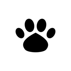 Paw icon symbol for apps and websites. paw print sign and symbol. dog or cat paw