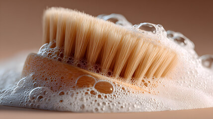 Close up of fresh organic vegetable soap and towel