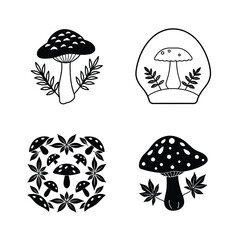 Cute Cottagecore Cat Illustration Element Set charming collection