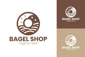 Professional Bagel Shop Logo for Custom Branding and Bakery Identity