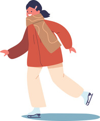 Joyful girl teen kid skater