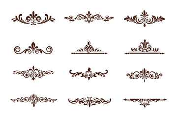 Elegant Flourish Ornaments Collection of Vintage Decorative Design Elements for  Invitations, Cards, and Scrapbooking