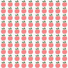 Repeating Pattern of Pink Apples
