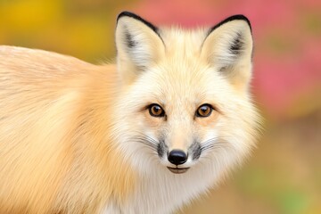 Fototapeta premium Golden fox portrait in autumn ambience