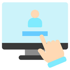Access Control flat color, mini illustration icon. use for modern concept, print, UI, UX kit, web and app development. Vector related to account management, ecommerce, banking and finance.