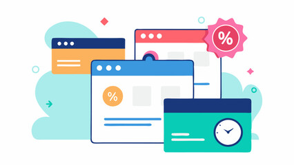 Animated Sale Banners Multiple sale banners on a webpage each with a small countdown timer that ticks down urging visitors to act fast.