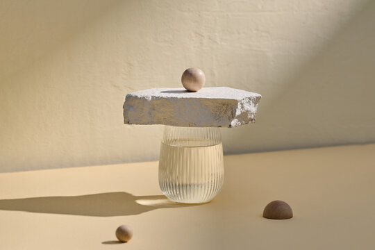 Minimalist Still Life Composition with Balancing Objects